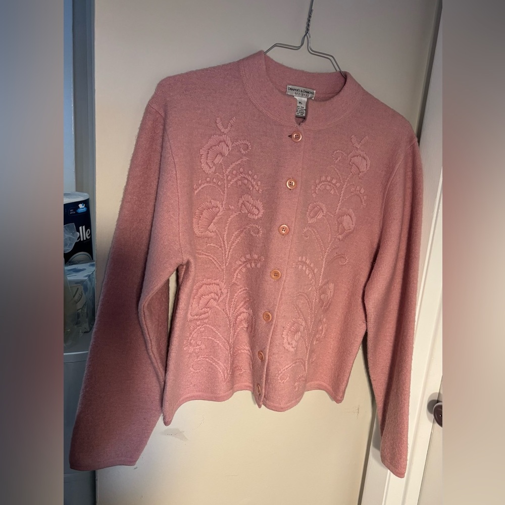 Draper’s & Damon’s Petite Large 100% Wool Pink Jacket